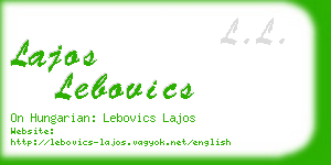 lajos lebovics business card